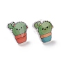 Acrylic Stud Earrings with Plastic Pins for Women, Succulent Plants