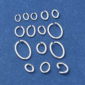 925 Sterling Silver Open Jump Rings, Oval
