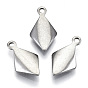 201 Stainless Steel Charms, Laser Cut, Rhombus