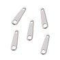 304 Stainless Steel Chain Tabs, Chain Extender Connectors, 10x3mm, Hole: 0.5~1.5mm