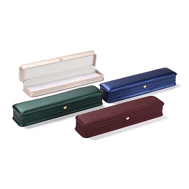 PU Leather Jewelry Box, with Resin Crown, for Necklace Packaging Box, Rectangle