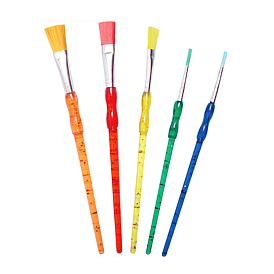 Plastic Children's Nylon Brush Head Tempera Paint Brush Set, for Artist Painting Brush Supplies