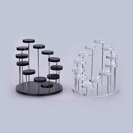 Affichages d'anneau en verre organique acrylique, plat rond