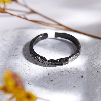 Текстурированная шегрейс 925 кольца-манжеты из стерлингового серебра, открытые кольца, чеканный