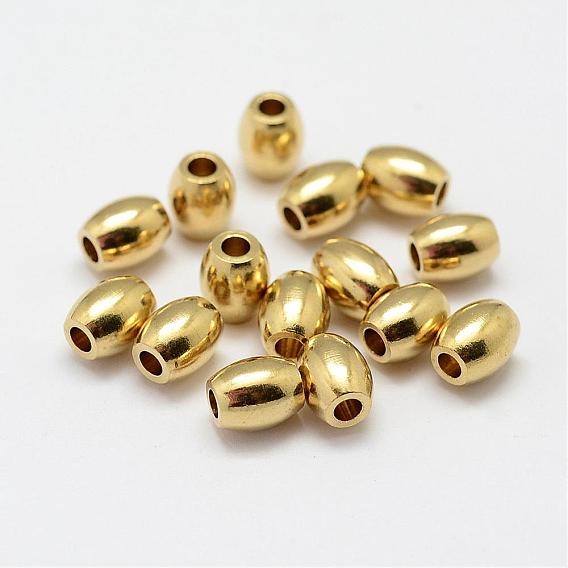 Brass Beads, Oval, Nickel Free