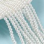 Bicarbonato de vidrio pintado nacarado perla hebras grano redondo, 4~5 mm, agujero: 1 mm, sobre 210 unidades / cadena, 31.4 pulgada