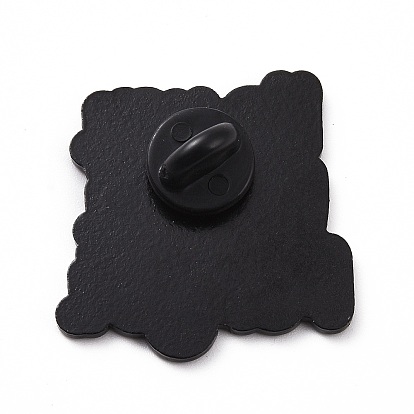 Pin de esmalte de palabra, Broche de feminismo de aleación negra de electroforesis para ropa de mochila