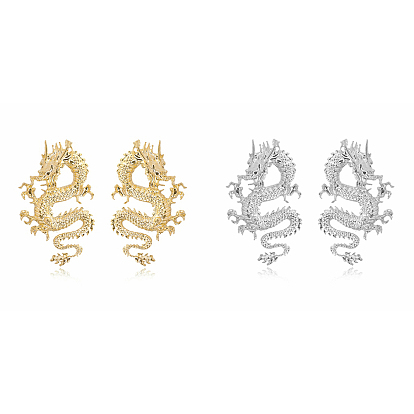 Серьги-гвоздики из сплава дракона, готические украшения для мужчин и женщин