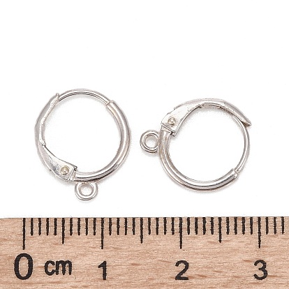925 Sterling Silver Leverback Earring Findings, wit Loop