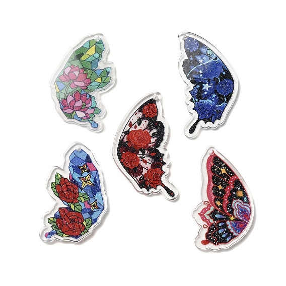 Acrylic Pendants, 3D Printed, Butterfly