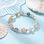 Bracelet extensible perlé de pierres précieuses naturelles et synthétiques, Thème de l'océan