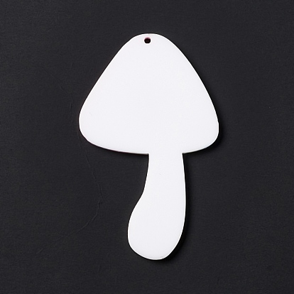 Grands pendentifs en acrylique imprimé opaque, champignons