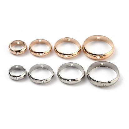 Brass Bead Frame, for Earrings & Hair Jewelry Accessories Bag Bead Buckle, Round Ring