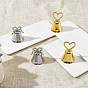 CHGCRAFT 8Pcs 2 Styles Heart/Bowknot & Bell Alloy Memo Clip, Message Note Photo Stand Holder, for Wedding Decoration