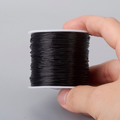 Cuerda de cristal elástica plana, hilo de cuentas elástico, para hacer la pulsera elástica, teñido