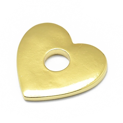 Brass Enamel Pendants, Real 18K Gold Plated, Long-Lasting Plated, Heart
