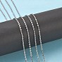 304 Stainless Steel Men's Necklace Chains, Soldered, Stainless Steel Color, Flat Oval