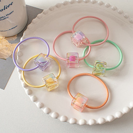 Colorful Transparent Candy Hairband - Cute Hair Tie for Summer, High Elasticity.