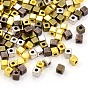 Alliage cube perles d'espacement de style tibétain, 4x4x4mm, trou: 2 mm, environ 640 pcs / 200 g
