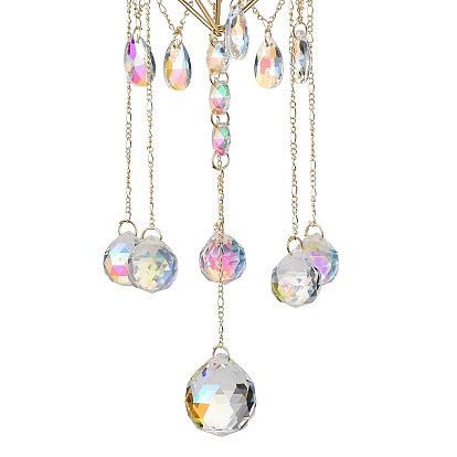 Decoraciones colgantes con borlas de ágata natural y amatista, con perlas de vidrio, amuletos de resina y fornituras de hierro, rombo