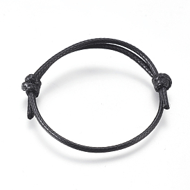 Korea Waxed Polyester Cord Bracelet Making, Adjustable
