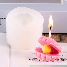 Moules en silicone pour bougies bricolage en forme de coquille, pour la fabrication de bougies parfumées