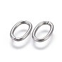 304 Stainless Steel Open Jump Rings, Oval