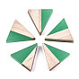 Cabujones de resina y madera translúcidos, triángulo