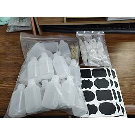 DIY Kit, с пластиковыми градуированными бутылками для клея, щетка для волос, наклейки на классной доске, 2 бункер-капельница и воронка мл