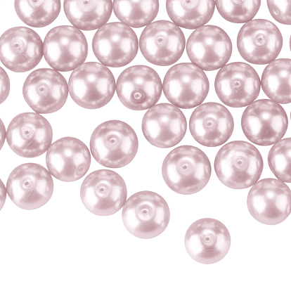 Круглые бусины pandahall elite pearlized glass pearl, окрашенные, 10 мм, отверстия: 1.2~1.5 мм, около 100 шт / коробка
