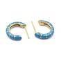 Серьги-гвоздики с эмалью, позолоченные 304 серьги-кольца из нержавеющей стали для женщин, с уха орехов