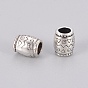  Perles de séparateur de style tibétain , sans cadmium et sans plomb, colonne, environ 6.5 mm de diamètre, Longueur 8mm, Trou: 4mm