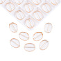 120 Perles de verre électrolytiques pcs, bord plaqué, ovale