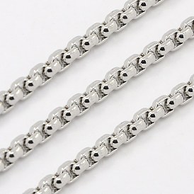 304 Stainless Steel Venetian Chains, Box Chains, Unwelded