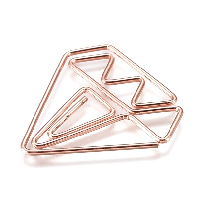 Diamond Shape Iron Paperclips, Cute Paper Clips, Funny Bookmark Marking Clips