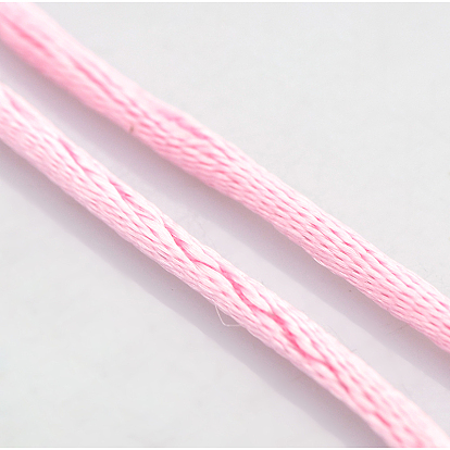 Макраме Rattail китайские шнуры узел приготовления круглый нейлон плетеный строк темы, атласный шнур