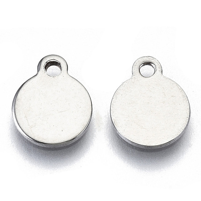 201 Stainless Steel Charms, Laser Cut, Stamping Blank Tag, Flat Round