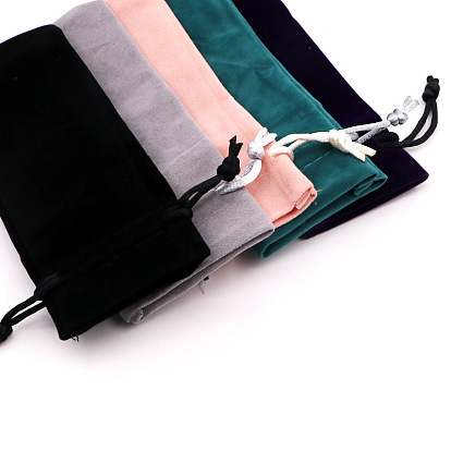 Бархатные сумки для хранения, мешочки для упаковки на шнурке, прямоугольные