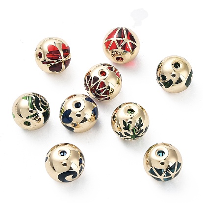 K9 Glass Beads, with Brass Findings, Round