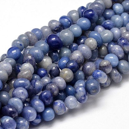 Natural Blue Aventurine Gemstone Nuggets Bead Strands, Tumbled Stone, 6~10x9~12x8~10mm, Hole: 1mm, about 15.3 inch ~15.7 inch