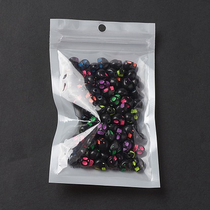 Perles noires opaques acryliques, le style de l'artisanat, crane
