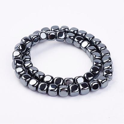 Magnetic Synthetic Hematite Beads Strands, Cube