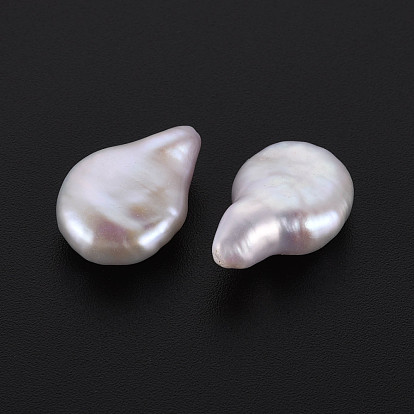 Perles de perles keshi naturelles, perle de culture d'eau douce, pas de trous / non percés, larme