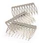 Iron Hair Comb Findings, 55x39x1mm