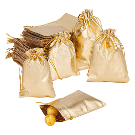 PandaHall Elite 60Pcs 2 Style Rectangle Organza Bags, Drawstring Pouches Bags, Party Wedding Cookies Candy Jewelry Bags
