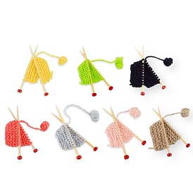 Miniature Wood Knitting Craft Display Decorations, for Dollhouse