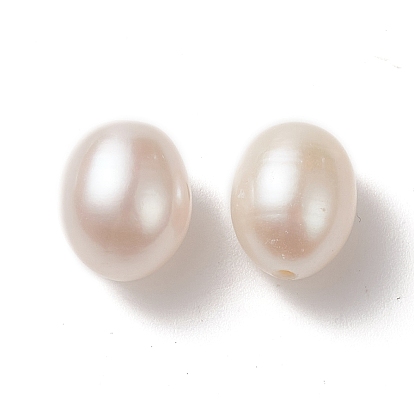 Natural Cultured Freshwater Pearl Beads, Half Drilled, Teardrop