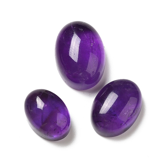 Natural Amethyst Cabochons, Oval