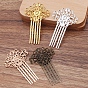 Brass Hair Combs Findings, Flower