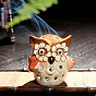 Ceramic Candle Holder Oil Burner, Essential Oil Incense Aroma Diffuser, Owl Shape